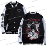 Anime Long Sleeve Baseball Jacket Jujutsu Kaisen Choso Manga Graphic Men Women Outerwear Fashion Jujutsu Kaisen Uniform Jackets